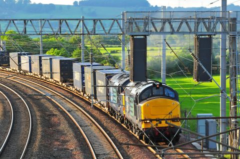 Rail freight line in UK