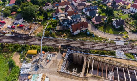 Aerial picture of the Rastatt tunnel on 17-8-17. Photo credit: Benedikt Spether