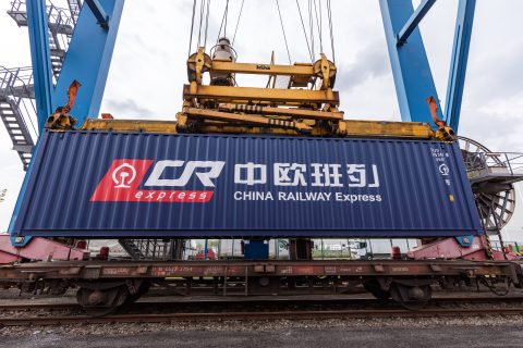 China Railway Express container. Photo: JF Hillebrand