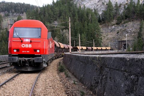 An OBB freight train
