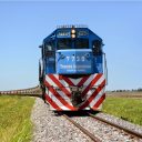 Rail freight train in Argentina
