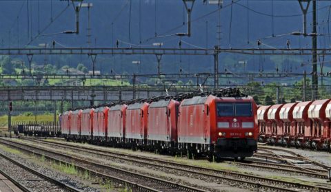 Freight train at Gotthard. Photo: Pxhere