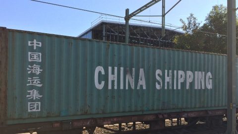 A freight train on the New Silk Road