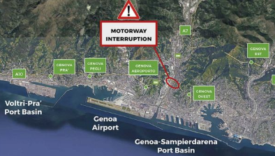 Map of Genoa. Photo: Ports of Genua