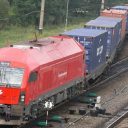 Lithuanian container train, source: Lietuvos geležinkeliai