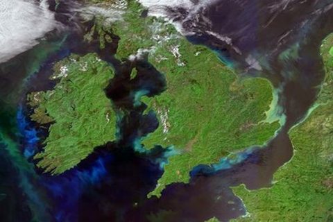 GB and Ireland from space