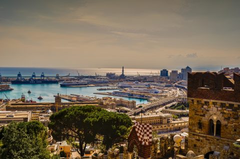 Port of Genoa and Lantern Tower viewed from the d'Albertis Castle. Source: Maurizio Beatrici/Wikimedia Commons