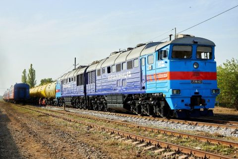 The first freight train in 23 years was sent by the Berezyne-Bessarabaska connection. Source: Chamber of Commerce and Industry of Ukraine/Facebook Business