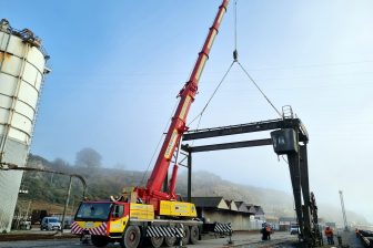 Crane dismantling gantry at Waterford in Ireland